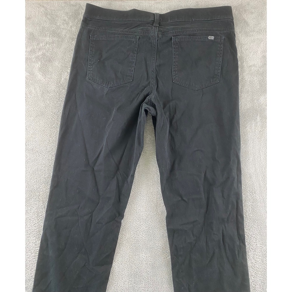 Marc Anthony Mens Slim Straight Fit Stretchwaist Black Pants 36W 32L Cotton - Picture 15 of 15